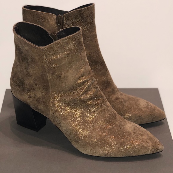 Coclico Joy Distressed Metal Bronze Suede Boots